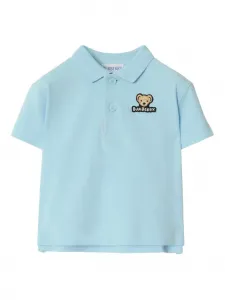 Рубашка поло с короткими рукавами BURBERRY KIDS, синий