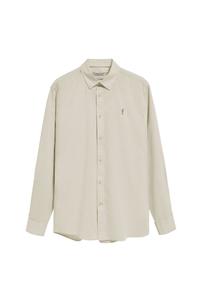 Рубашка на пуговицах классического кроя Polo Club, бежевый