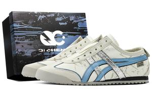 Onitsuka Tiger Низкие повседневные туфли MEXICO 66 String Resonance, устойчивые к истиранию, унисекс, бежево-синие