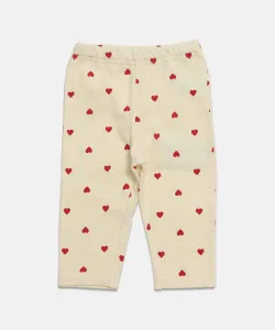 Леггинсы длиной 3/4 с принтом по всей поверхности Chil2, цвет C Heart/Cream