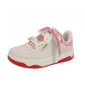 KLAOSD Женские скейтерские кеды с амортизацией и устойчивостью к истиранию Low Top - бежево-красные, цвет Beige Red