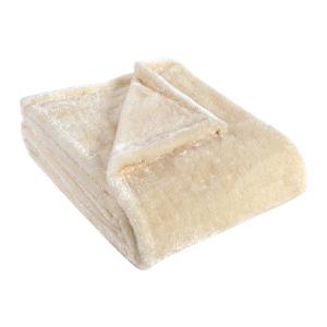 Уютное и теплое флисовое одеяло из микрофибры от Superior, цвет Ivory