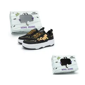 Singing Износостойкие легкие низкие скейтерские кроссовки для увеличения роста унисекс Black Gold, цвет Black Gold