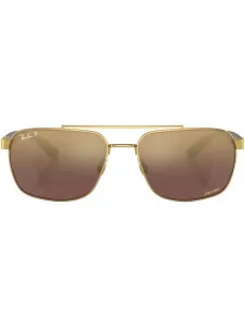 Солнцезащитные очки в прямоугольной оправе Ray-Ban, золотой