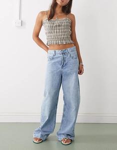 Джинсы-бочонки Noisy May Susanna из светло-голубого денима