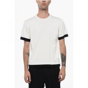 Футболка свободного кроя из технической ткани с контрастными краями Neil Barrett, White