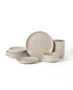 Набор столовых приборов Ion из 12 предметов, сервиз на 4 персоны Earth & Clay, beige