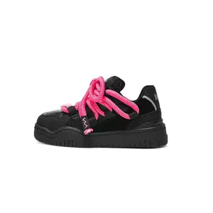 Прочные дышащие низкие кроссовки для скейтбординга Puffy Shoes унисекс Bellum Han, Black Pink