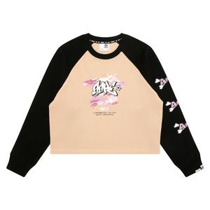 Футболка A Bathing APE с принтом и рукавом реглан Aape, коричневый