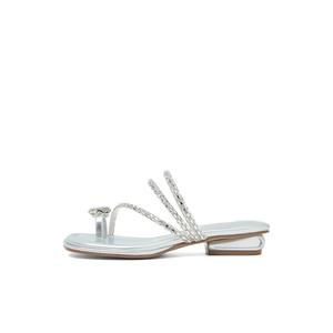 Женские тапочки-слайды на резиновой подошве COMELY, Silver