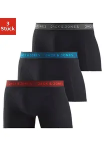 Боксеры Jack & Jones "JAC Waistband Trunks" (упаковка, 3 шт.), черный