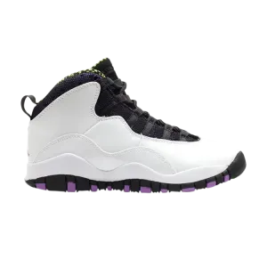 Кроссовки Air Jordan 10 Retro GG 'Violet Pop', белый