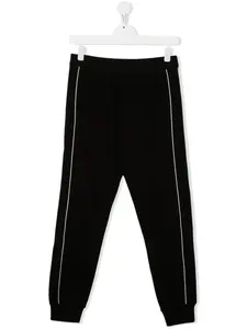Брюки с контрастной отделкой Moncler Enfant, черный