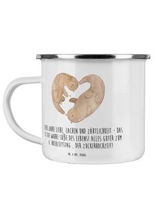 Кружка на 6-ю годовщину свадьбы (сахарная свадьба) с надписью белого цвета Mr. & Mrs. Panda