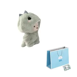 Трансформирующаяся плюшевая игрушка Shark Bear Dinosaur Lily Bear Warrior, высота 30 см Nodding Bud Bug