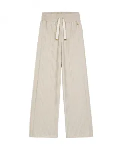 Брюки-Палаццо кремового цвета крупной вязки Colmar, бежевый