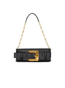 Клатч Anthem из телячьей кожи Balmain, черный