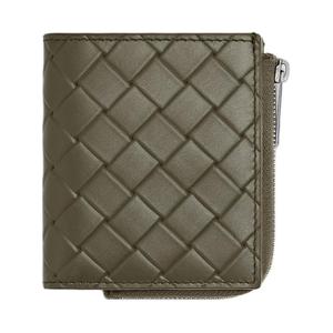 Bottega Veneta Кожаный бумажник Intrecciato мужской кипарисового зеленого