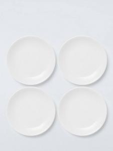 Боковая тарелка John Lewis Radial Porcelain John Lewis ANYDAY, Set of 4, 19cm, White