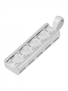 Adeliás Женский кулон из серебра 925 пробы с кубическим цирконием в серебряной оправе