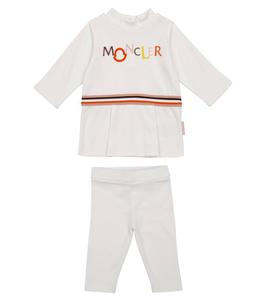Комплект из хлопкового топа и леггинсов для младенцев Moncler Enfant