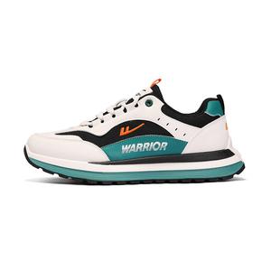 WARRIOR Амортизирующие, износостойкие, легкие и дышащие мужские низкие кроссовки Black Rice Green, цвет Black Rice Green