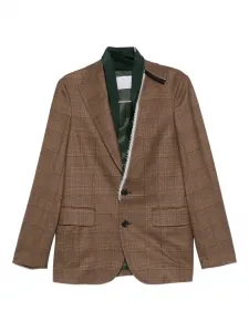 Однобортный пиджак в клетку Kolor, зеленый