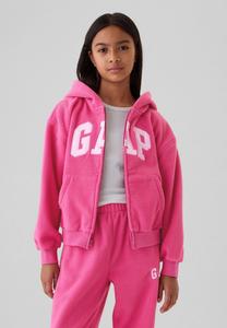 Флисовая куртка GAP KIDS ARCH LOGO ZIP HOODIE, Happy Pink/Pink
