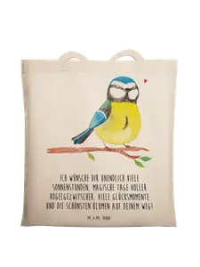 Сумка для переноски Mr & Mrs Panda Vogel Blaumeise, кремовый