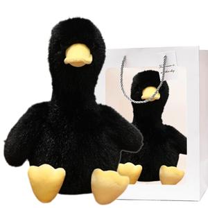 Коллекция Macaron милые уточки плюшевые куклы высота 35см/45см Bobby Bear, Black+Shopping Bag