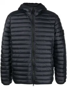 Пуховик с логотипом Compass Stone Island, синий