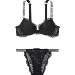 Комплект нижнего белья женский черный Victoria's Secret, Комплект (Черный)