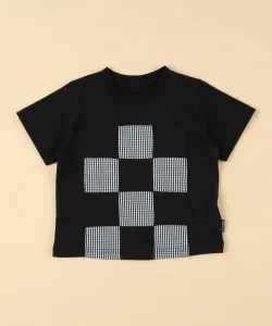 Футболка с короткими рукавами в клетку (детский размер) Comme Ca Ism, цвет Black