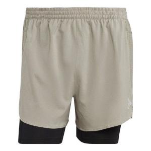 Шорты adidas Designed 4 Running 2-in-1 Shorts 'Silver Pebble', цвет silver pebble