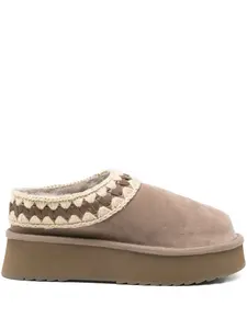 Слипоны на платформе 50 мм Mou, бежевый