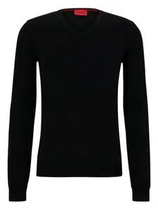 Футболка San Vo с V-образным вырезом Hugo, черный