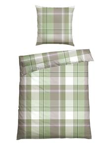 Schiesser Комплект постельного белья Renforcé "Ate" в зелено-белой цветовой гамме