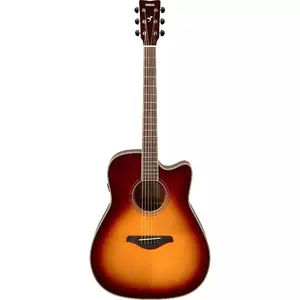 Акустическая гитара Yamaha FGC-TA-BS Folk, Trans-Acoustic с вырезом и электроникой, коричневый солнечный градиент