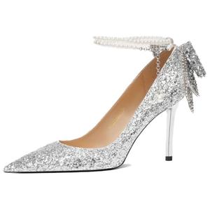 Туфли женские на высоком каблуке Zubumei, серебряный