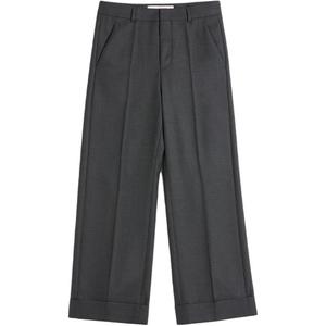 Шерстяные габардиновые брюки Valentino, серый