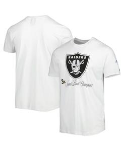 Мужская белая футболка Las Vegas Raiders Historic Champs New Era