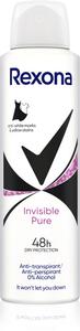 Невидимый чистый спрей-дезодорант для удаления белых и желтых пятен Rexona, 150 мл
