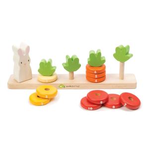 Tender Leaf Toys, деревянная игрушка, считая морковь