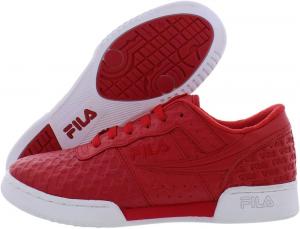 Мужские кроссовки Fila Original Fitness с маленькими логотипами, низким профилем, легкие, повседневные и модные, белый/красный