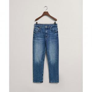 Джинсы Gant Straight Cropped Fit, синий