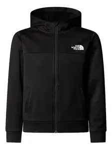 Худи на молнии с логотипом The North Face Kids, черный