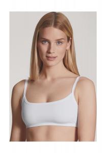 Легкое бюстье для женщин без косточек Eco Sense на тонких бретелях CALIDA, белый