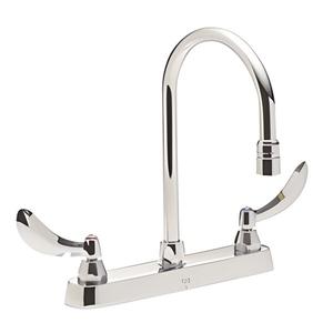 Бессвинцовый смеситель для кухни Delta устанавливаемый на бортике, chrome plated