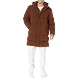 Куртка Amazon Essentials Recycled Polyester Hooded Long, темно-коричневый