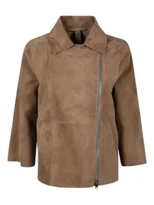 Куртка со смещенной молнией The Jackie Leathers, коричневый